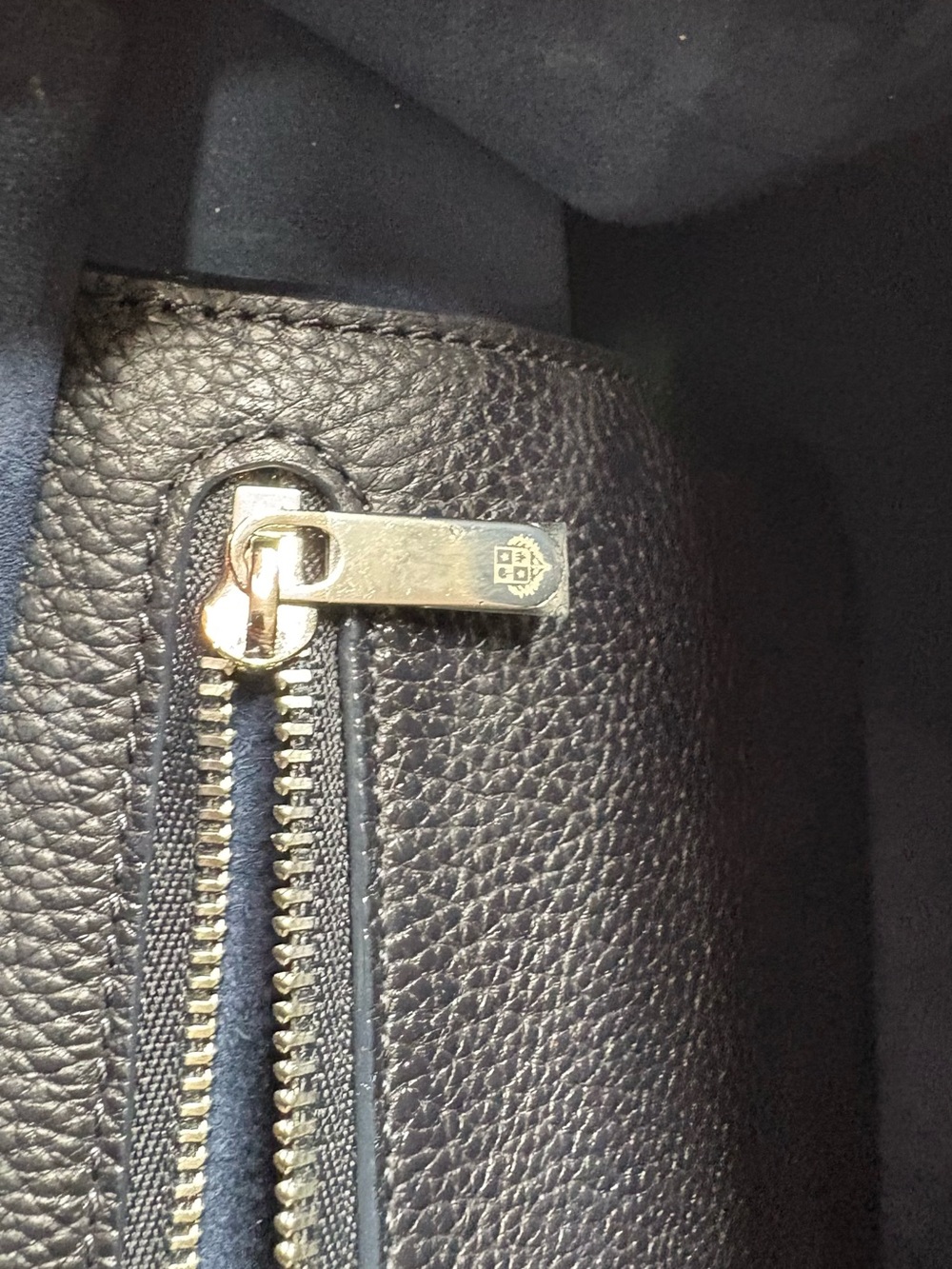 Loro Piana Black Grained Leather Top Handle Bag Quiet Luxury Handbag - Picture 8 of 9